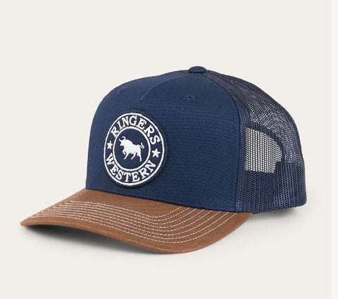 Signature Bull Trucker Cap - Navy / Chocolate - Adult