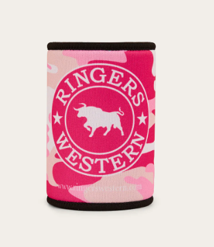 Ringers Western - Signature Bull Stubby Holder - Pink Camo