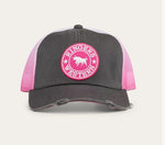 Ringers Western - Quinn Trucker Cap - Grey/Candy - Adult