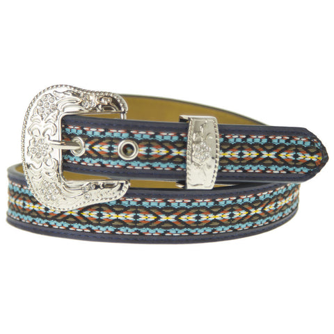 Ladies & Girls - Aztec Style Western Belts 1"