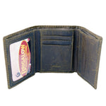 Wallet - Leather - Suede Distressed - Silver Concho & Arrows - Square