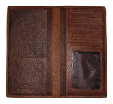 Wallet - Leather - Tan - Floral Tooling - Cowhide Hair-on - Bull Rider