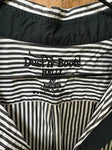 PreLoved- Dustin Boots- Black/White Striped Lond Sleeve Shirt- 10