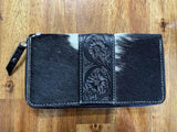 Tooling Leather Cowhide Zippered Wallet - Salta