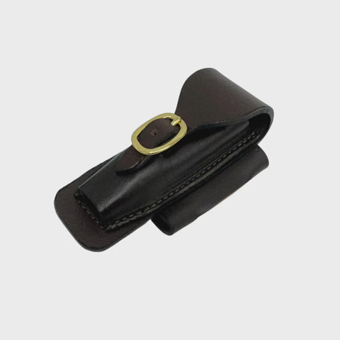 Boss Cocky - Side Lay Leather Knife Pouch with Buckle 4"inch