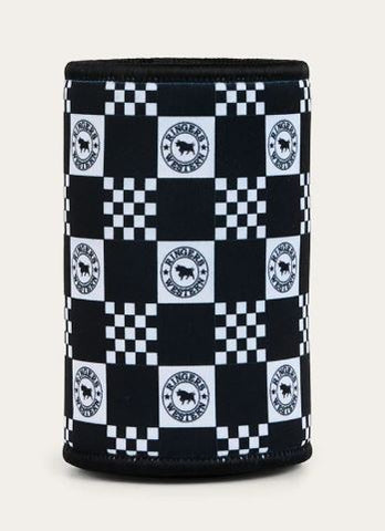 Ringers Western - Check Stubby Cooler - Navy