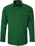 Pilbara UPF50+ Open Front Full Button - Long Sleeve Work Shirts - Men's