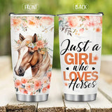 Horse Flowers - Coffee 20oz Stainless Steel Tumbler / Mug