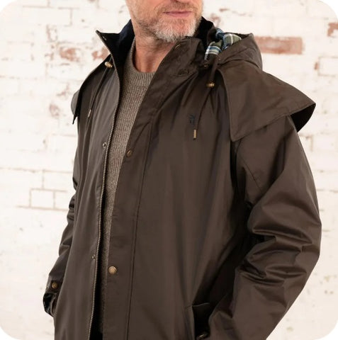 Men's Stockmans Full Length Waterproof Rain Coat – Mustang Co
