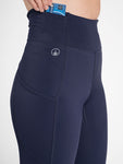 Pippa Pro - Navy Horse Riding Tights with Phone Pockets