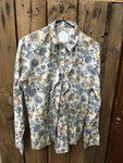 Preloved - Floral Ruffle Shirt - Size 8