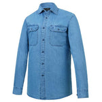 Men's Front Flap dual Pocket, Classic Fit L/S Denim Shirt