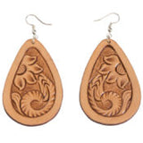 Tooled Pear Drop Earrings