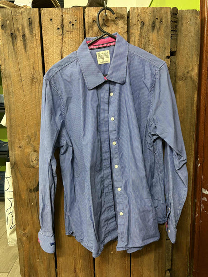 PreLoved- Thomas Cook- Blue/White Stripped Long Sleeve Shirt