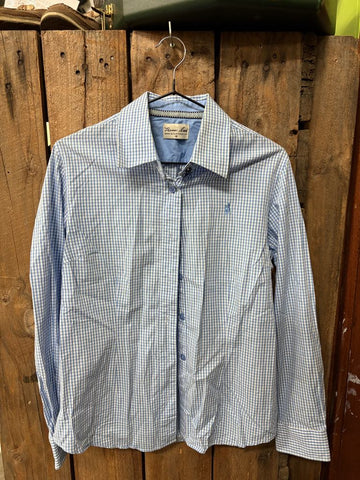 PreLoved- Thomas Cook- Blue/White Check Long Sleeve Shirt- L