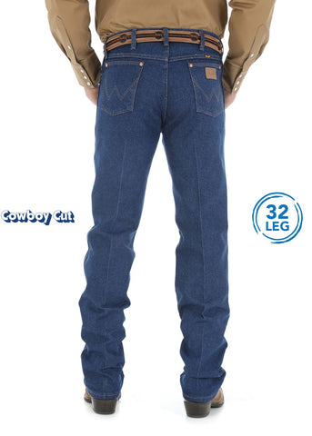 Wrangler - Mens Cowboy Cut Original Fit Jean - PREWASHED INDIGO - 32 Leg
