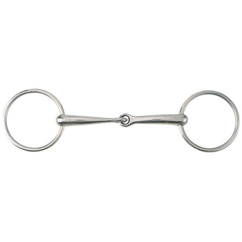 Thin Mouth Loose Ring Snaffle Bit w/75mm Rings
