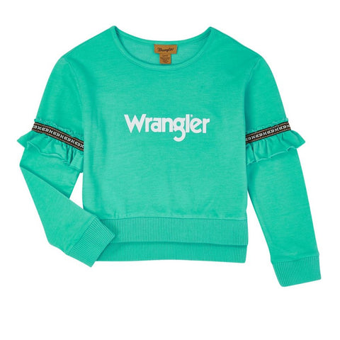 Wrangler - Girls Ruffle Sleeve Sweatshirt