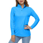 SunSafe UPF 50+ UV Long Sleeve Riding Shirts - Blue Range