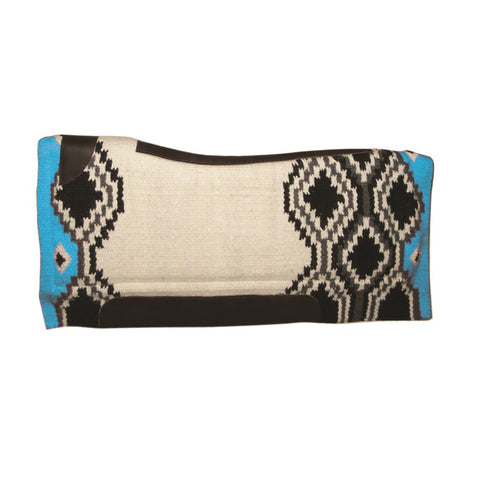 Fort Worth Navajo Felt Lined Saddle Pad - Chocolate/Turquoise