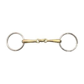 Cavalier Loose Ring Training Snaffle Bit - Gold Mouth