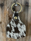 Lombok - Cow Hide Cattle Tag Key Ring