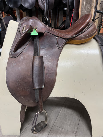 Second Hand - Leather Stock Saddle 17" - No.14