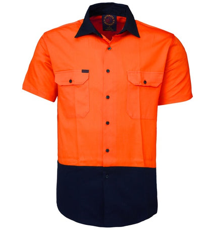 High Visibility - 2 tone Short Sleeve Work Shirt
