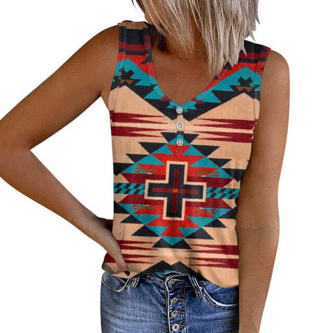 Aztec Design Womens Tank Top