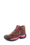 WOMENS PINK RIBBON ALL AROUND LACE UP