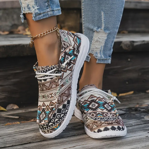 Womens Tribal Geometric Mocs