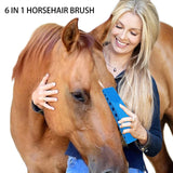 Groom-IT - 6 in 1 - Horse Brush - Sweat Scraper - Shedder