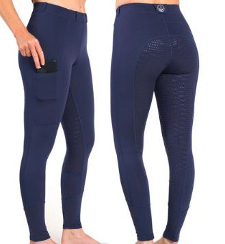 Amber RX · Navy Horse Riding Tights with Phone Pocket