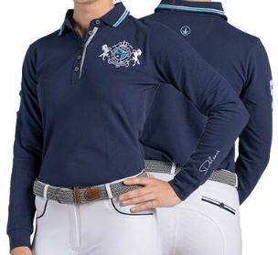 Lindelle · Navy Equestrian Polo Shirt