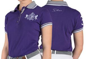 Lindelle · Purple Equestrian Polo Shirt